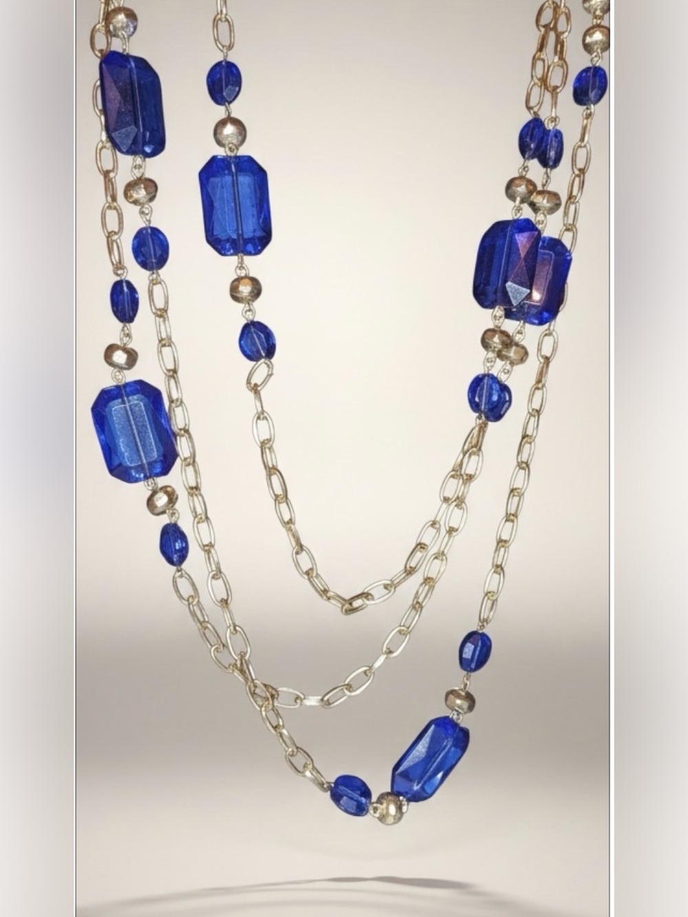 Cobalt Blue Infinity Necklace